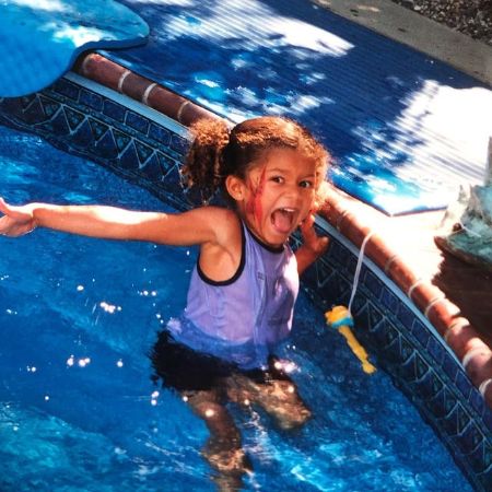 Young Zendaya in a Swimming Pool